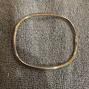 Sterling silver rectangular bangle bracelet